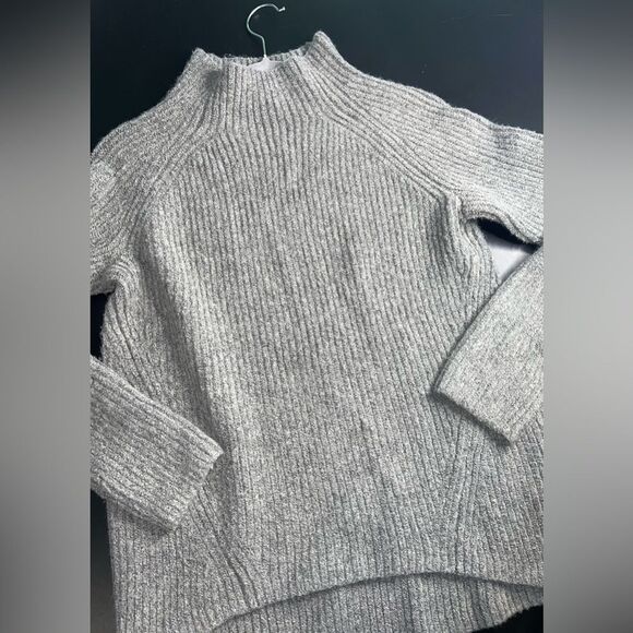 Madewell Northfield Wool Blend Mockneck Sweater in Gray Size Small GUC - Picture 2 of 6